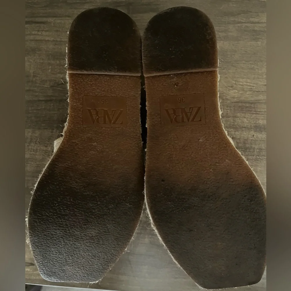 Zara Jute Platform Sandals Size 36 / 6 - Picture 7 of 11